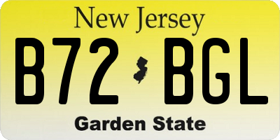 NJ license plate B72BGL