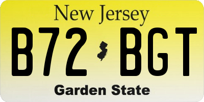 NJ license plate B72BGT