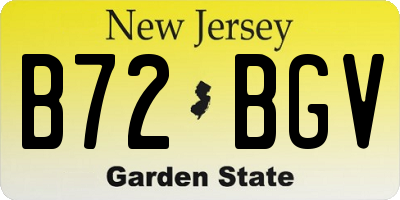 NJ license plate B72BGV