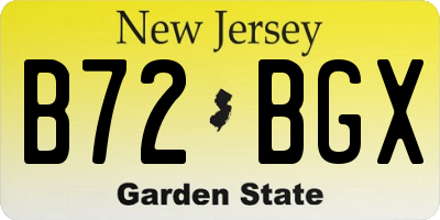 NJ license plate B72BGX