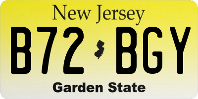 NJ license plate B72BGY