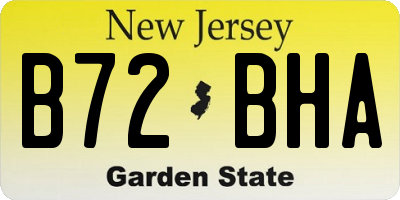 NJ license plate B72BHA