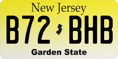 NJ license plate B72BHB