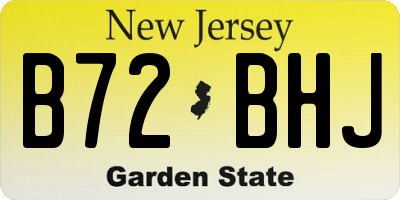 NJ license plate B72BHJ