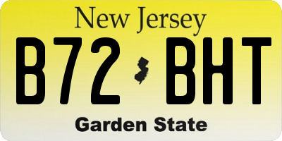NJ license plate B72BHT
