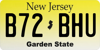 NJ license plate B72BHU