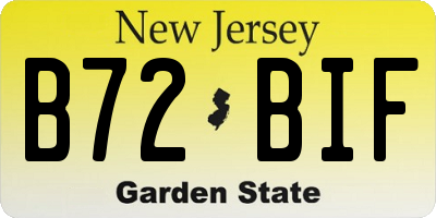 NJ license plate B72BIF
