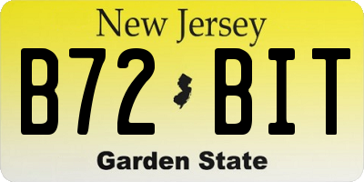 NJ license plate B72BIT