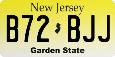 NJ license plate B72BJJ