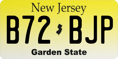 NJ license plate B72BJP
