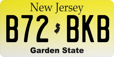 NJ license plate B72BKB