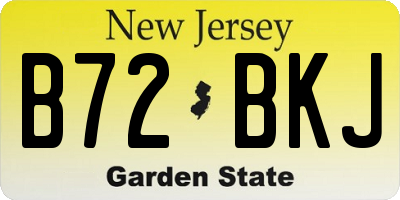 NJ license plate B72BKJ