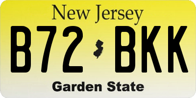 NJ license plate B72BKK