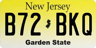 NJ license plate B72BKQ