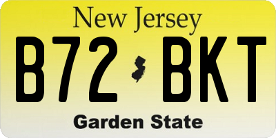 NJ license plate B72BKT