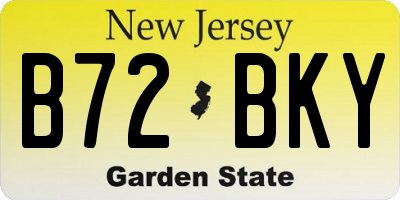 NJ license plate B72BKY