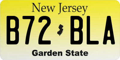 NJ license plate B72BLA