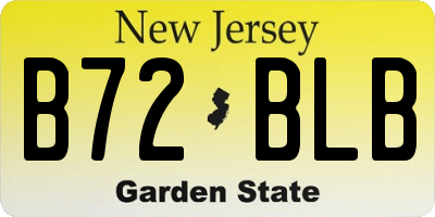NJ license plate B72BLB