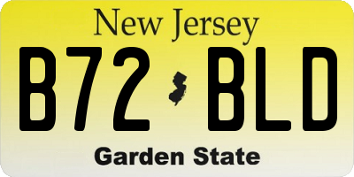 NJ license plate B72BLD
