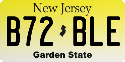 NJ license plate B72BLE