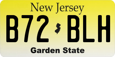 NJ license plate B72BLH