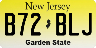 NJ license plate B72BLJ