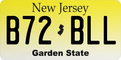 NJ license plate B72BLL