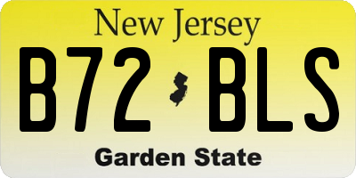 NJ license plate B72BLS