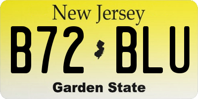 NJ license plate B72BLU