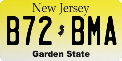 NJ license plate B72BMA