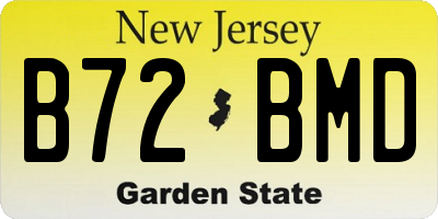 NJ license plate B72BMD