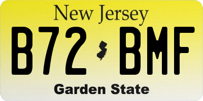 NJ license plate B72BMF