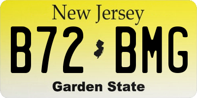 NJ license plate B72BMG