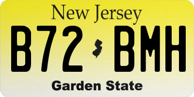 NJ license plate B72BMH