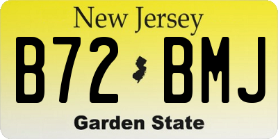 NJ license plate B72BMJ