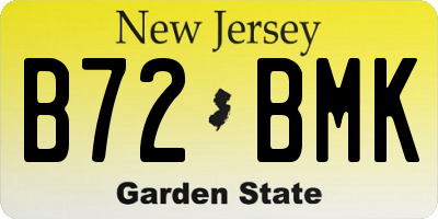 NJ license plate B72BMK