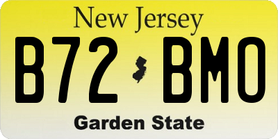 NJ license plate B72BMO