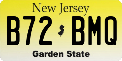 NJ license plate B72BMQ