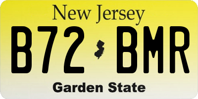NJ license plate B72BMR