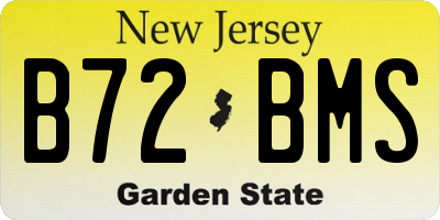 NJ license plate B72BMS