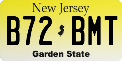 NJ license plate B72BMT