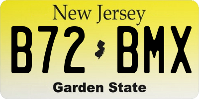 NJ license plate B72BMX