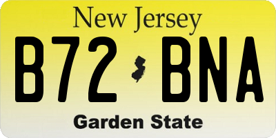 NJ license plate B72BNA