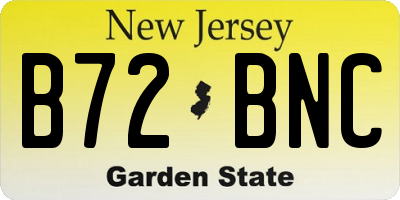 NJ license plate B72BNC