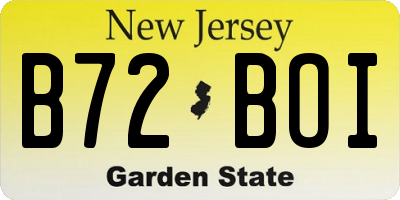 NJ license plate B72BOI