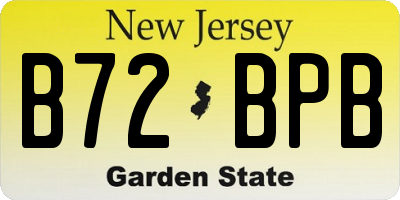 NJ license plate B72BPB