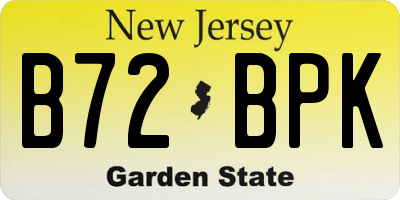 NJ license plate B72BPK