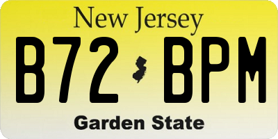 NJ license plate B72BPM
