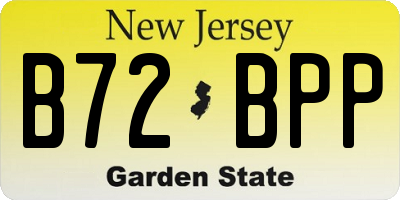 NJ license plate B72BPP