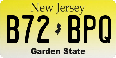 NJ license plate B72BPQ